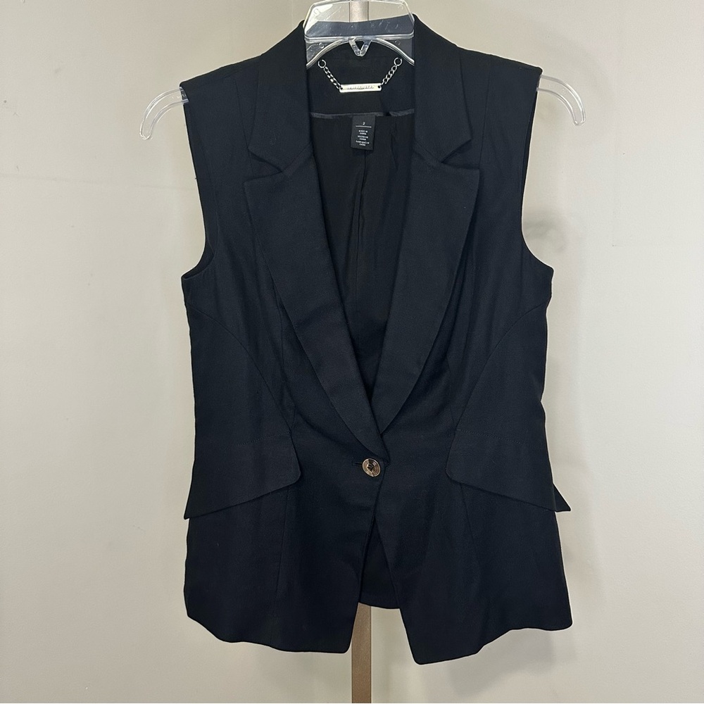 White House Black Market. Black vest top. Amazing!! In excellent condition.